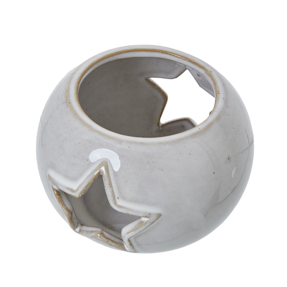 Winter Star Ceramic Tealight Holder