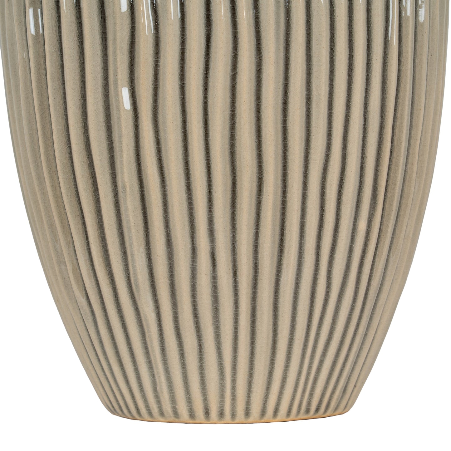 Liora Large Ribbed Ceramic Vase