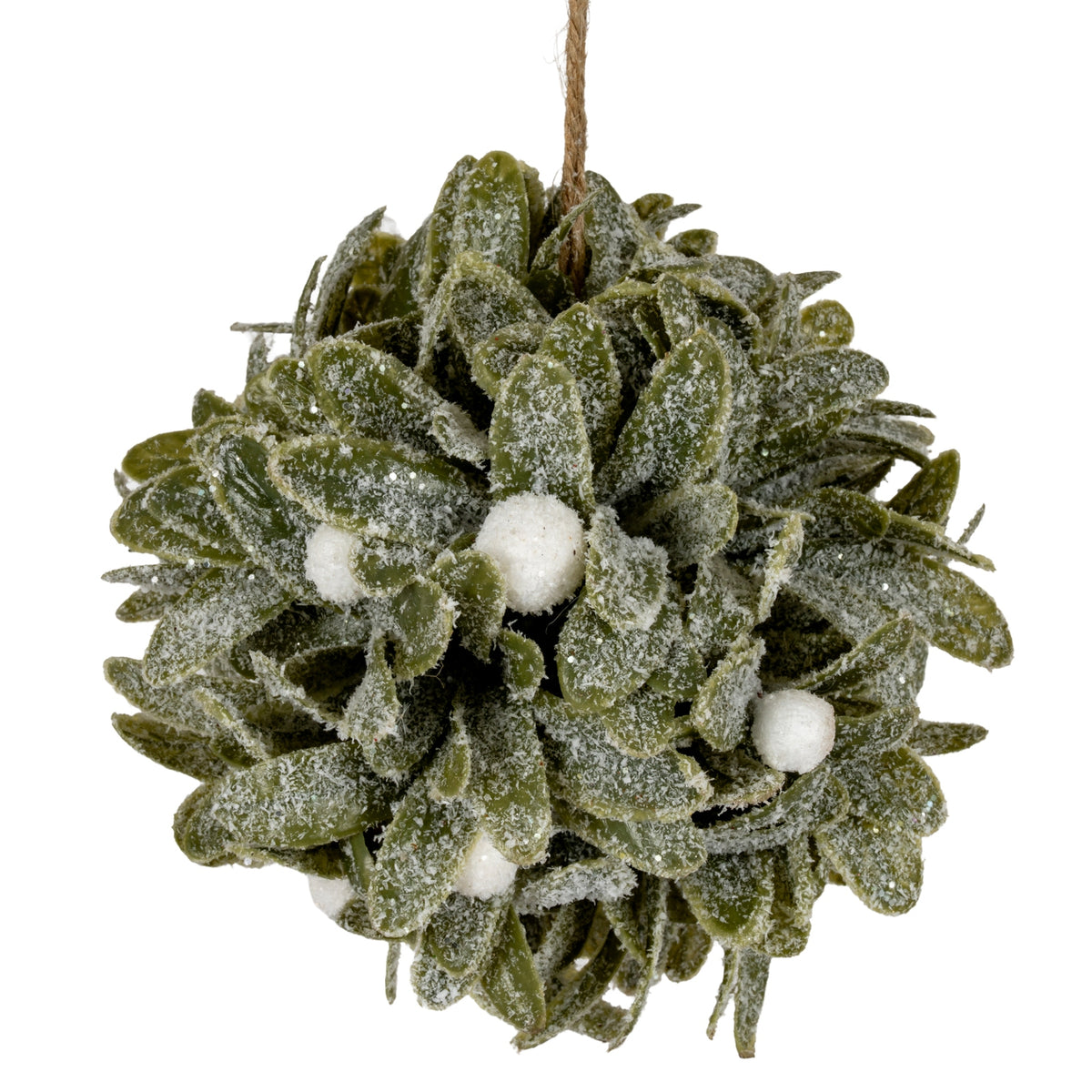 Frosted Mistletoe Kissing Ball