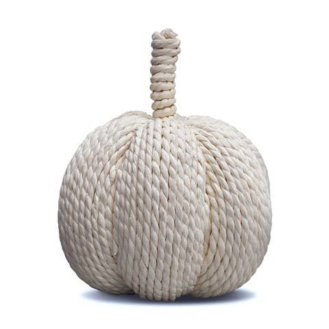 Large White Rope Pumpkin
