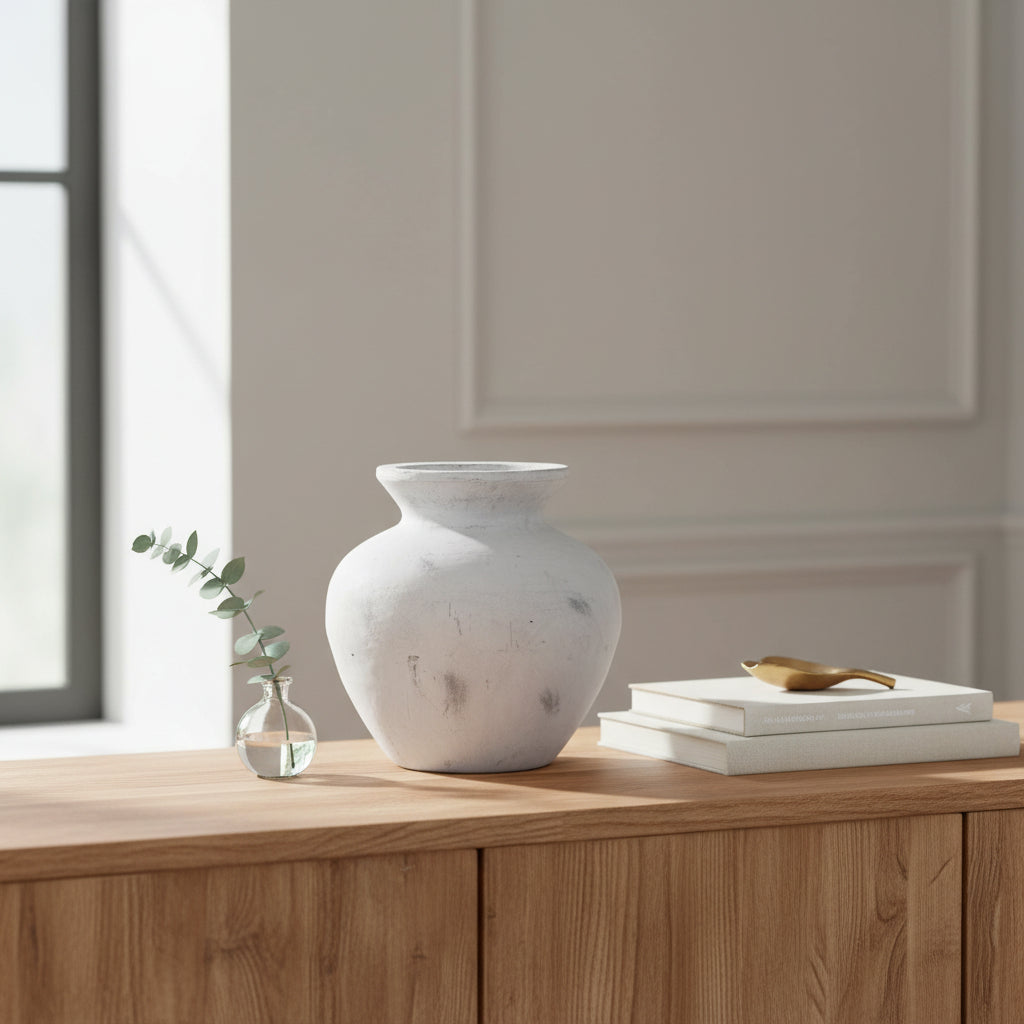 Darcy Antique White Vase