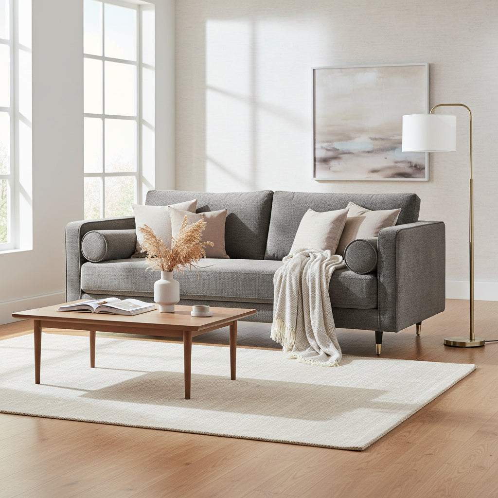 Hampton Grey Large Sofa