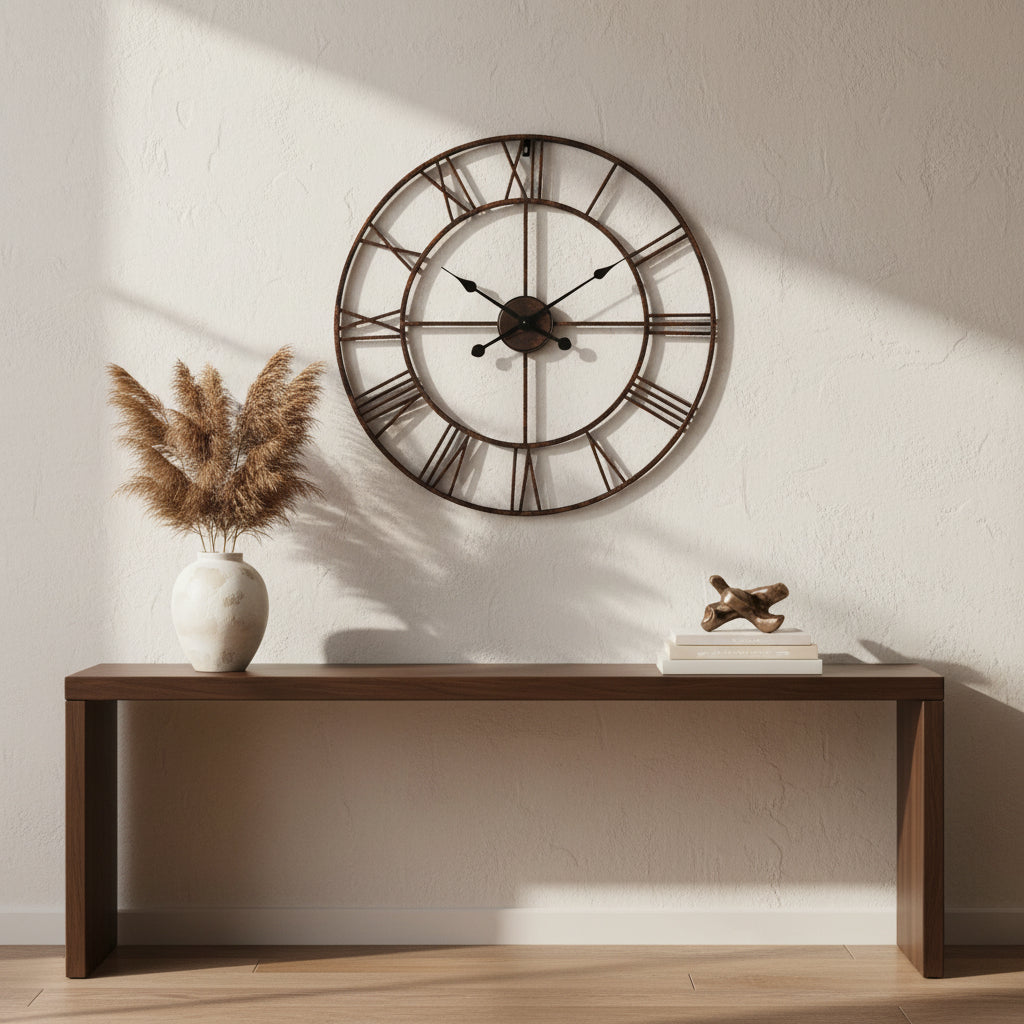 Bronze Skeleton Wall Clock
