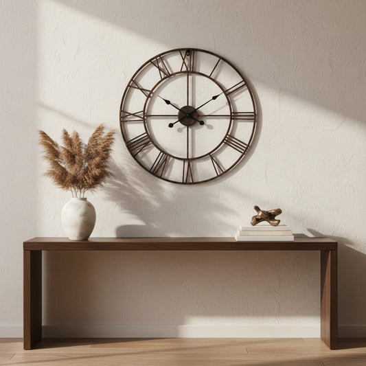 Bronze Skeleton Wall Clock