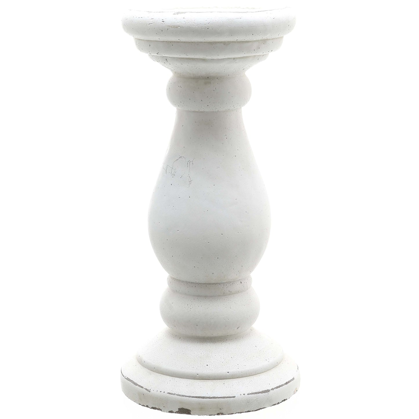 Aveline Matt White Ceramic Candle Holder – Small
