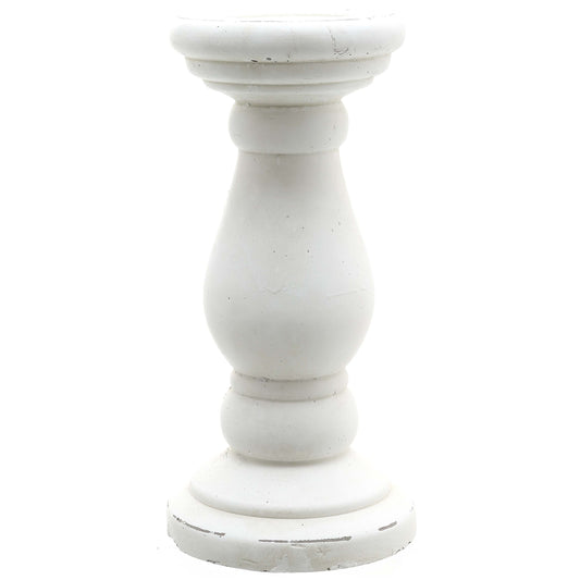 Medium Matt White Ceramic Candle Holder