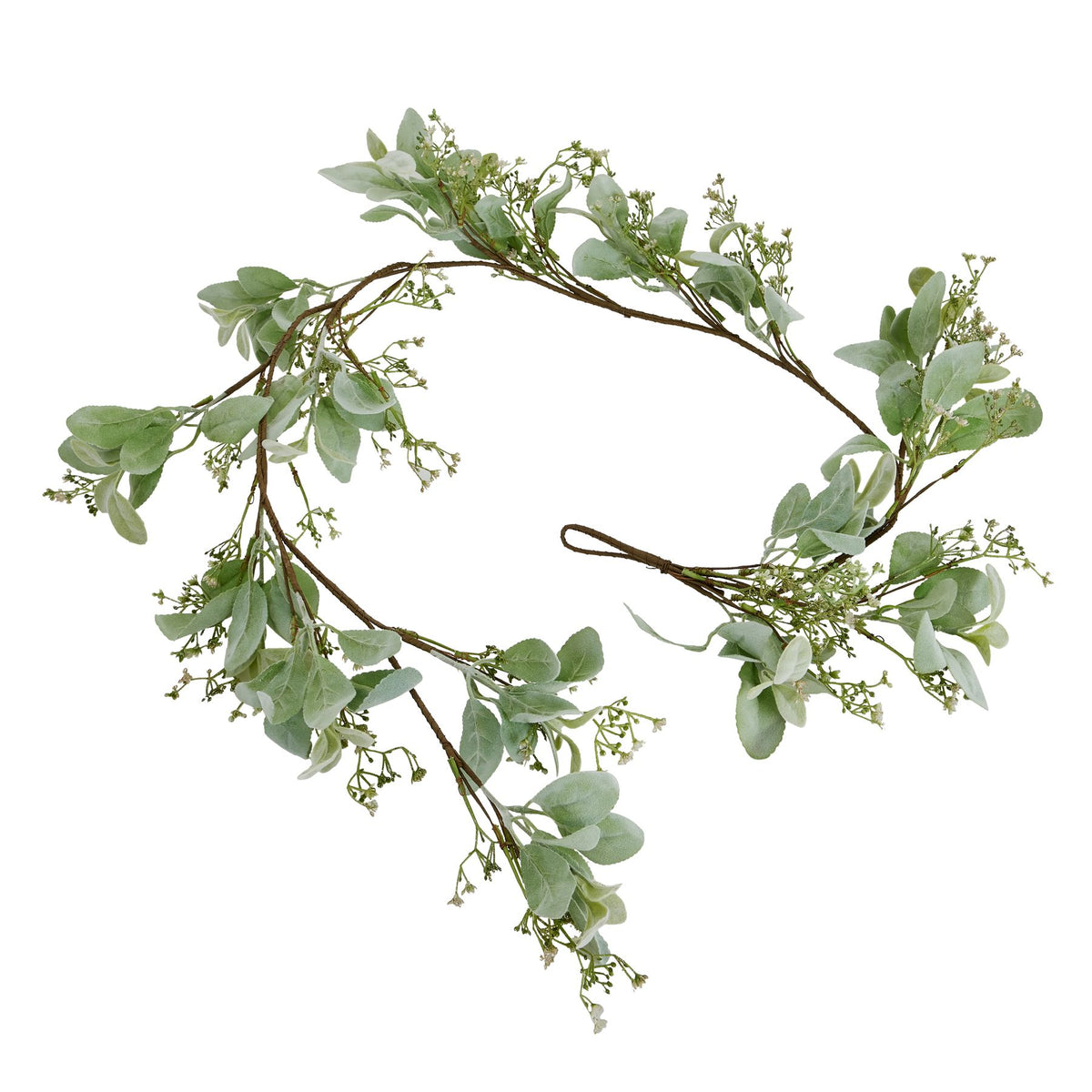 Winter Garland with Lamb’s Ear & Wax Flower – 153cm