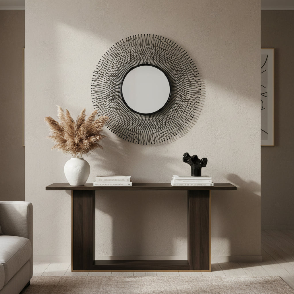 Rio Black Large Wire Mirror