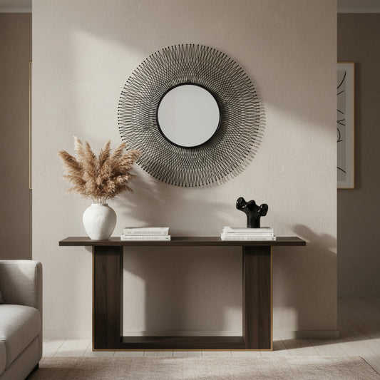 Rio Black Large Wire Mirror