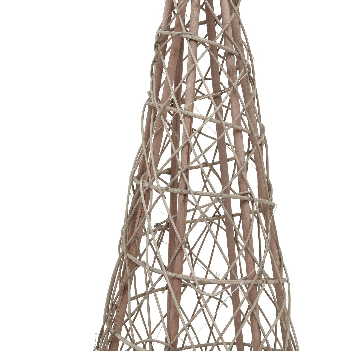 Small LED Wicker Christmas Tree With Star