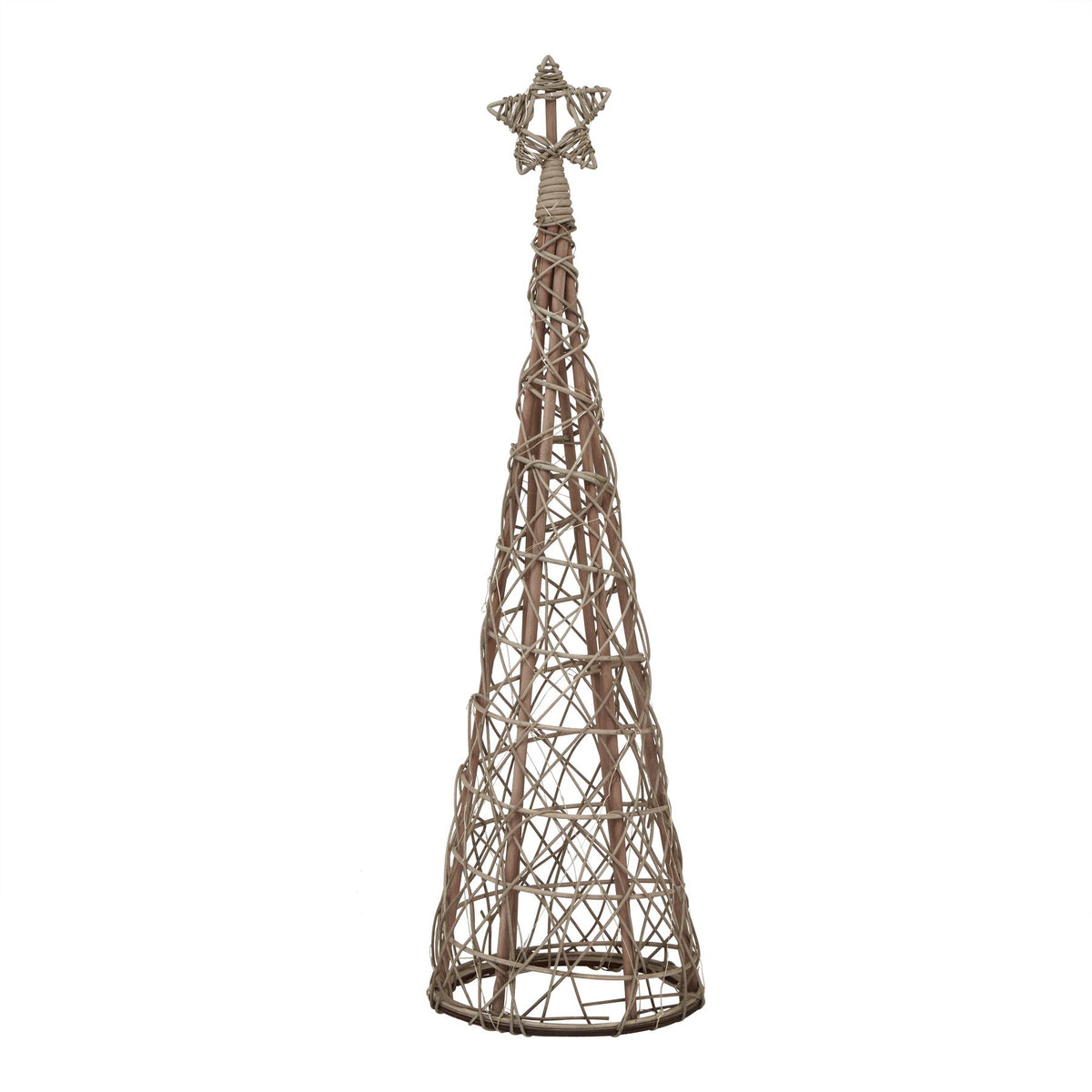 Natural LED Wicker Christmas Tree - Small
