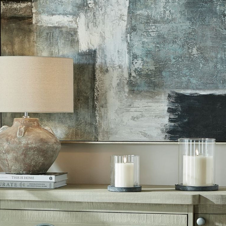 Amalfi Grey Hurricane Lantern