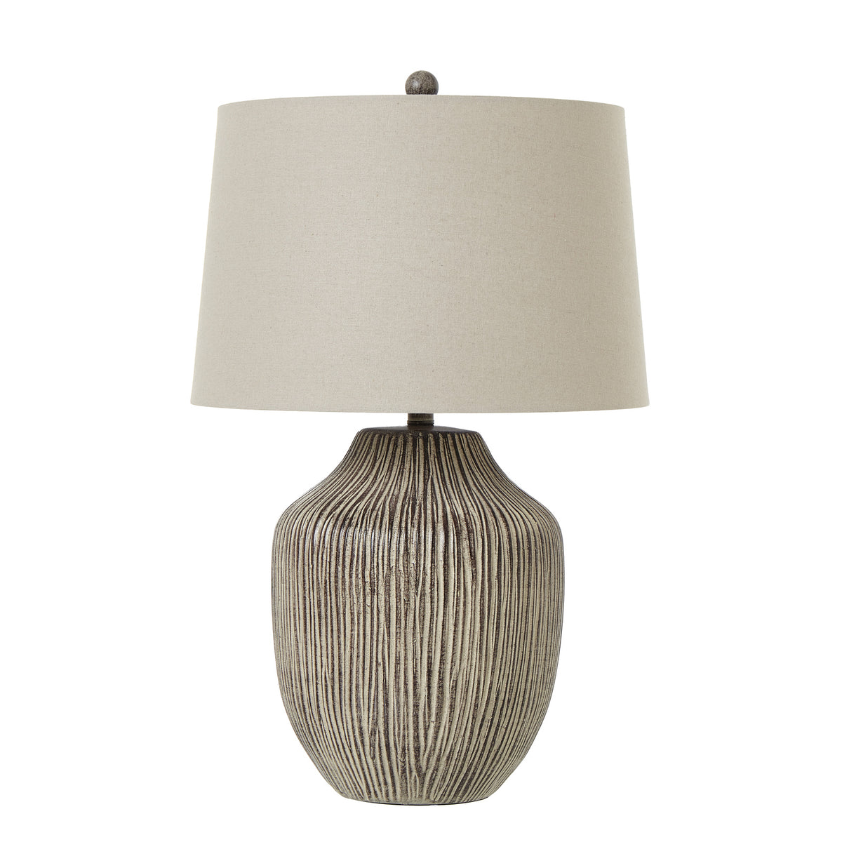 Orlena Textured Table Lamp with Linen Shade