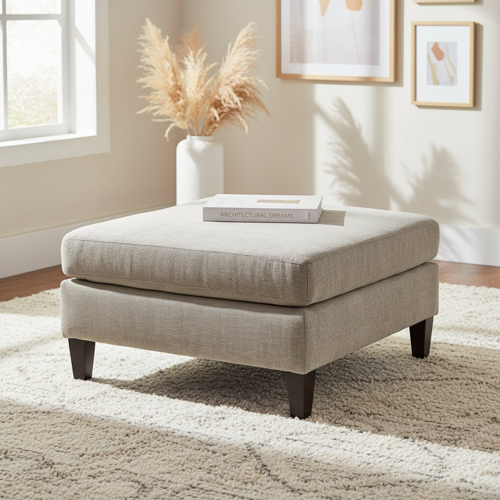 Vesper Taupe Ottoman Foot Stool