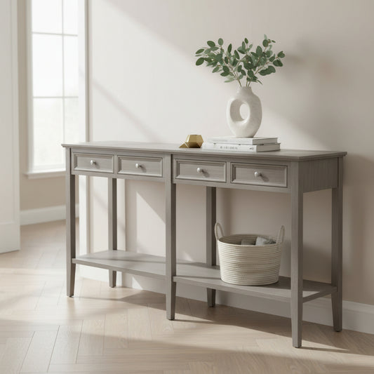 The Serene Collection Four Drawer Console Table