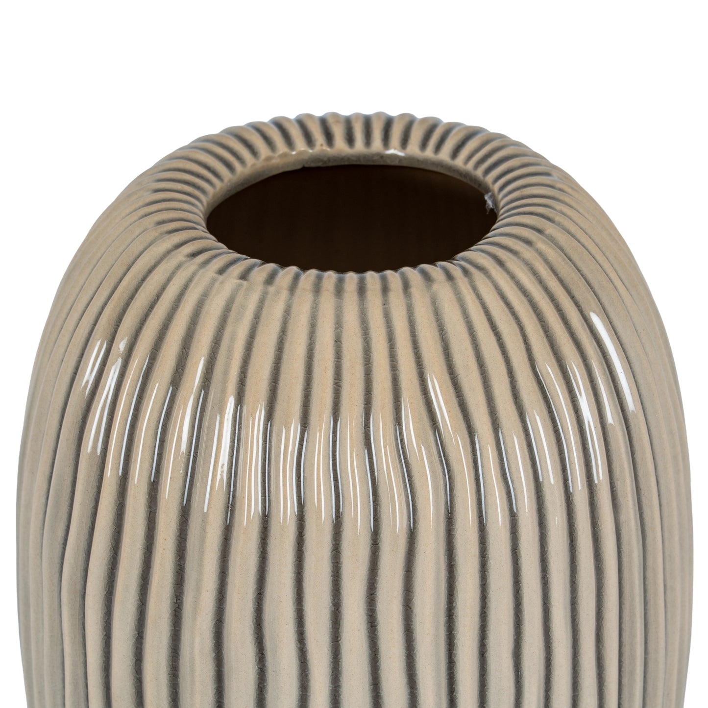 Liora Large Ribbed Ceramic Vase