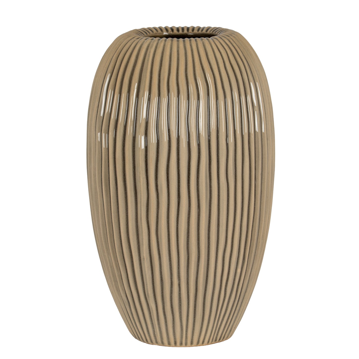 Liora Large Ribbed Ceramic Vase