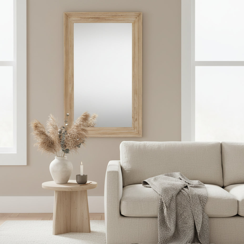Washed Wood Medium Framed Mirror