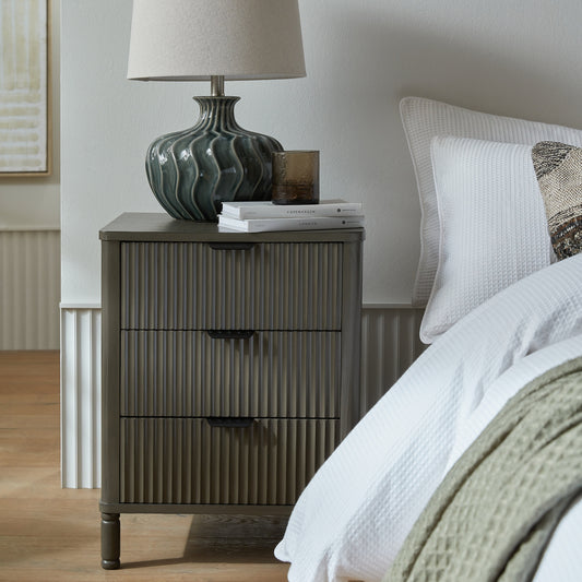 Marlow Collection 3 Drawer Bedside Table