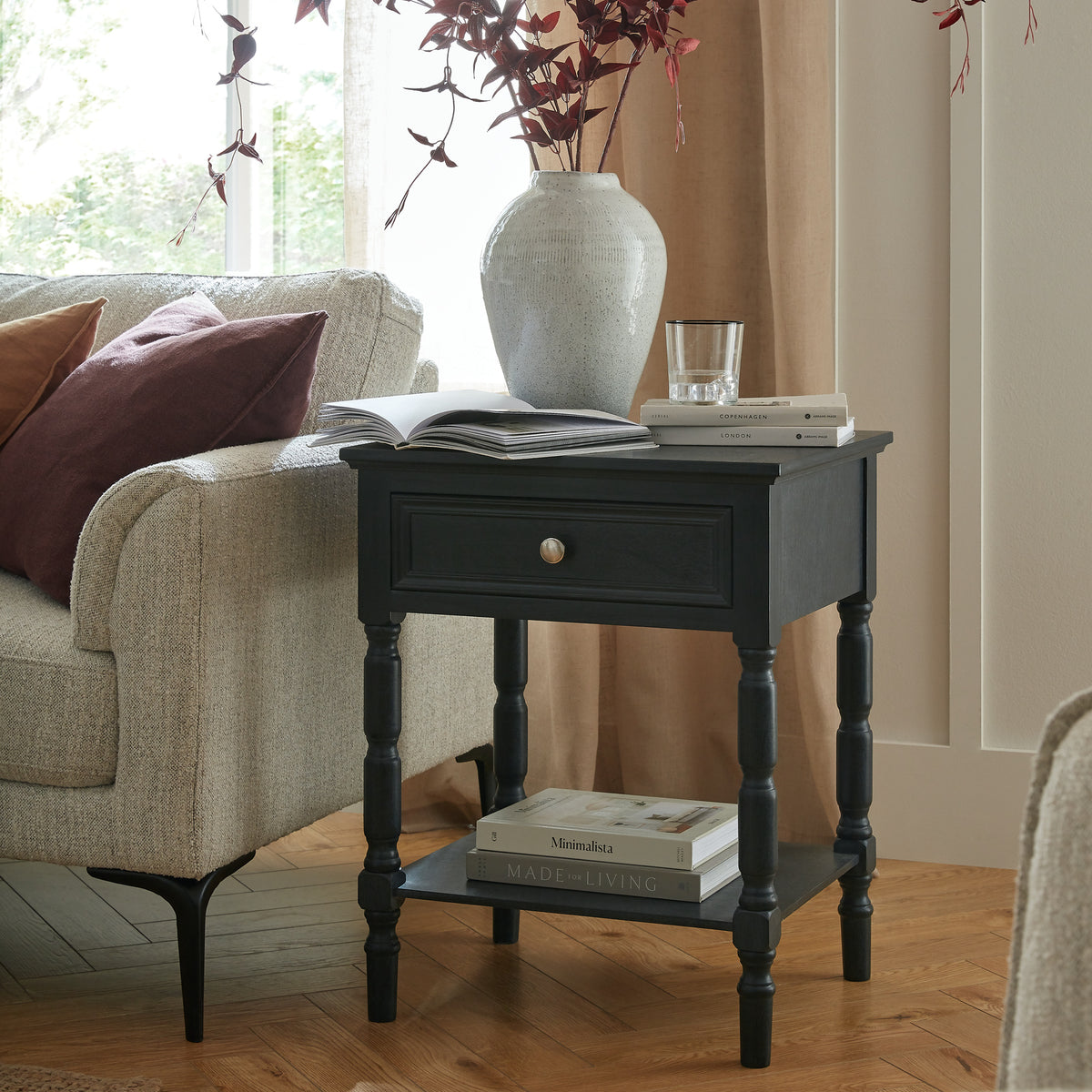 Ashbourne One Drawer Side Table