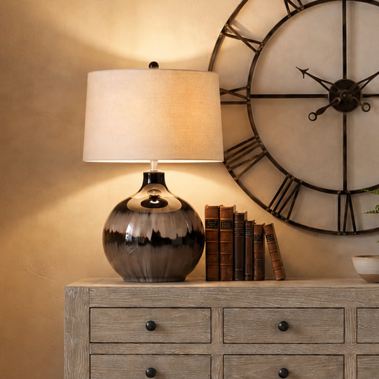 The Sabine Sepia Table Lamp