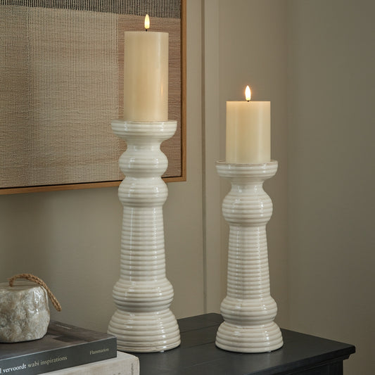 Elara Ceramic Pillar Candle Holder