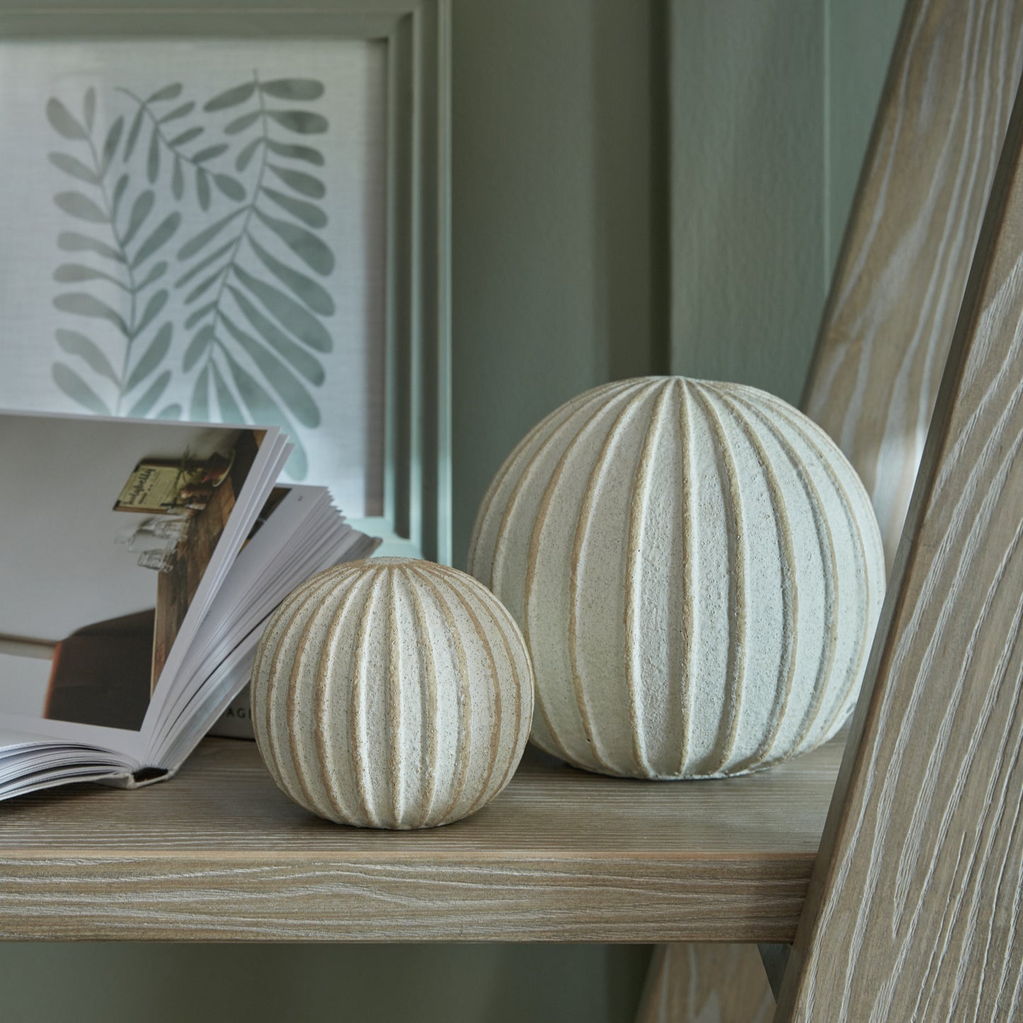 Grove Ribbed Decorative Spheres
