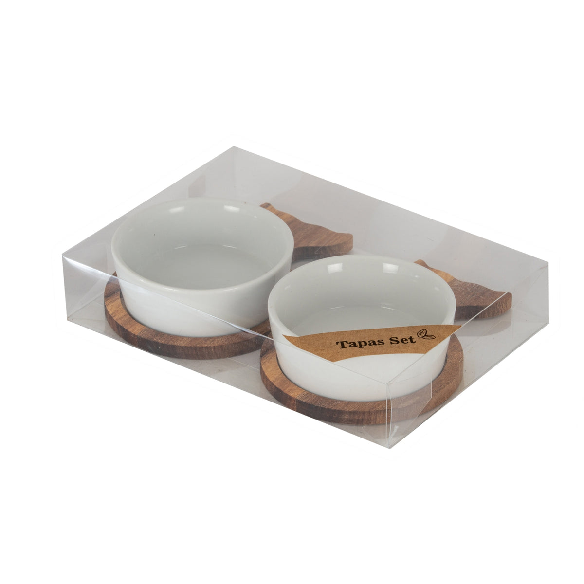 Set of 2 Acacia Fishtail Serving Bowls