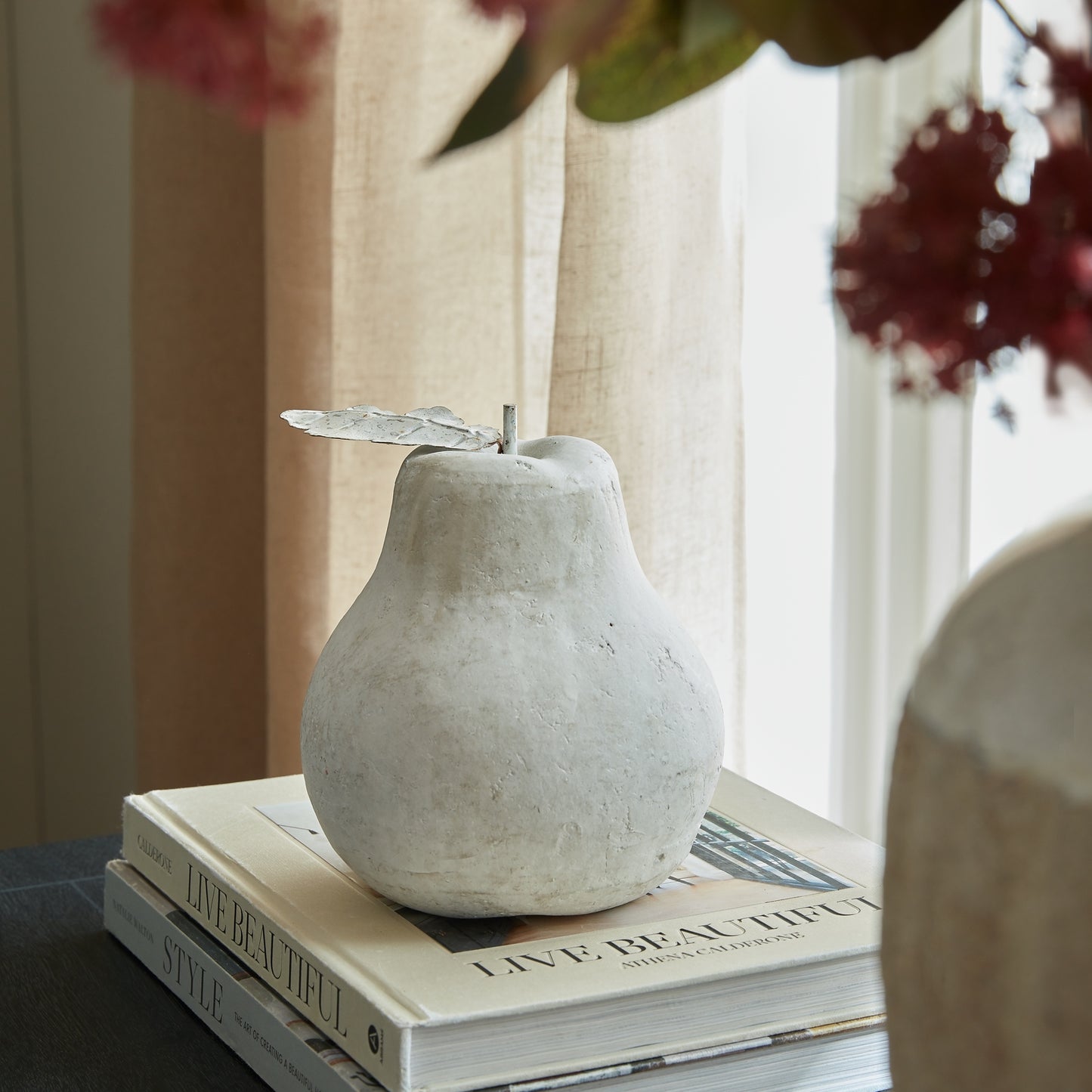 Arden Stone Pear Sculpture