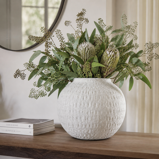 Ashen Large Round Vase