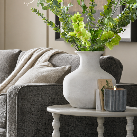 Darcy Squat Stone Vase