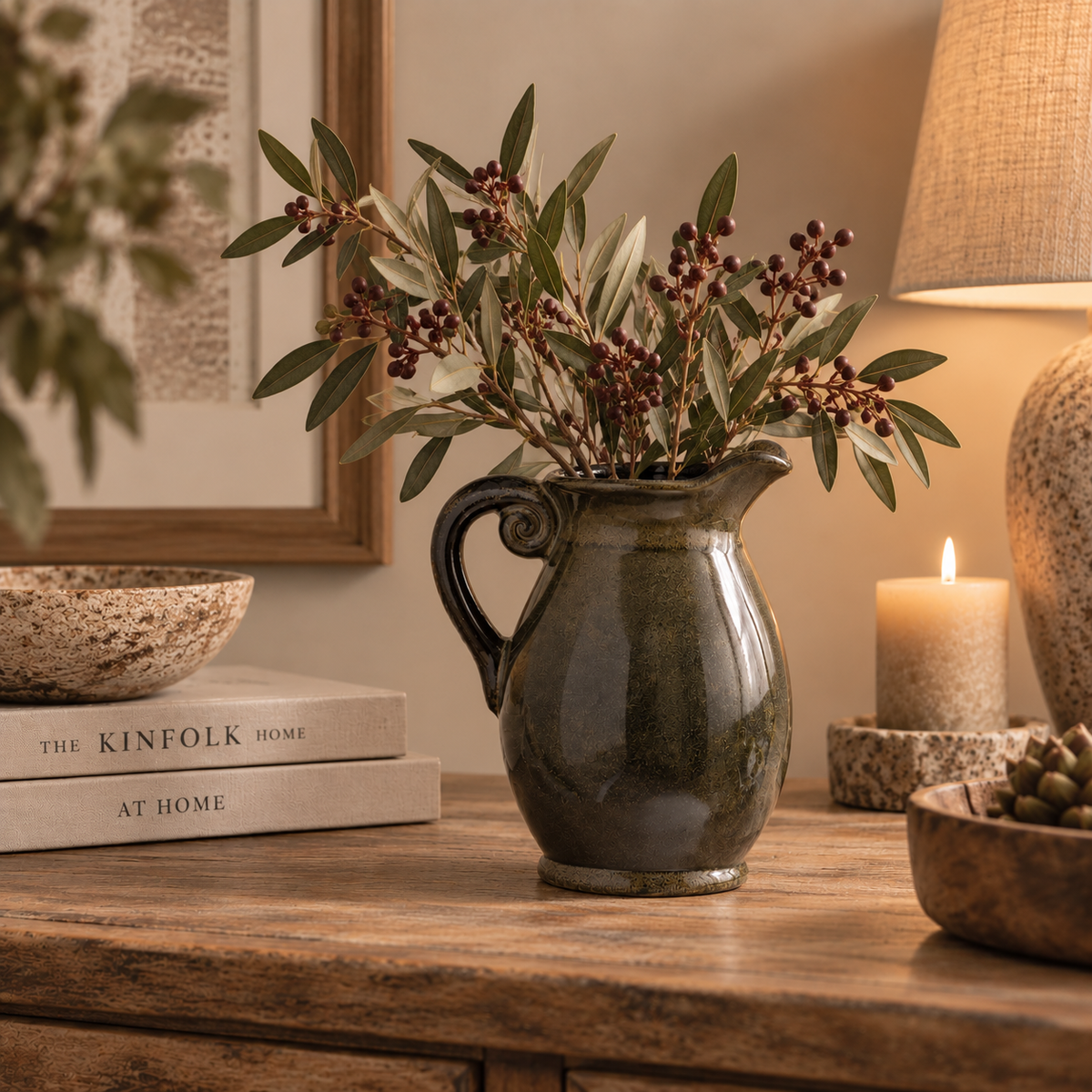 Olive Olpe Vase