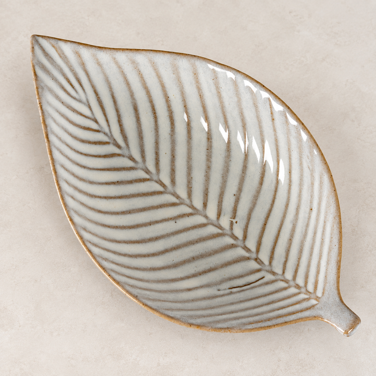 Elm Leaf Ceramic Decorative Dish