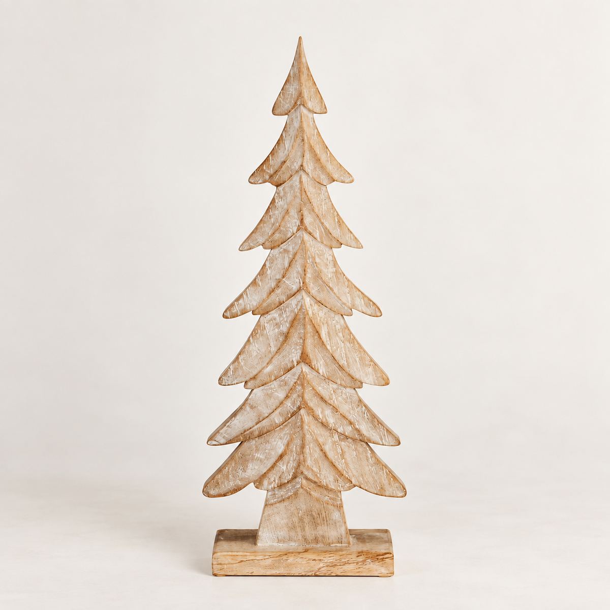 Carved Wooden Christmas Tree