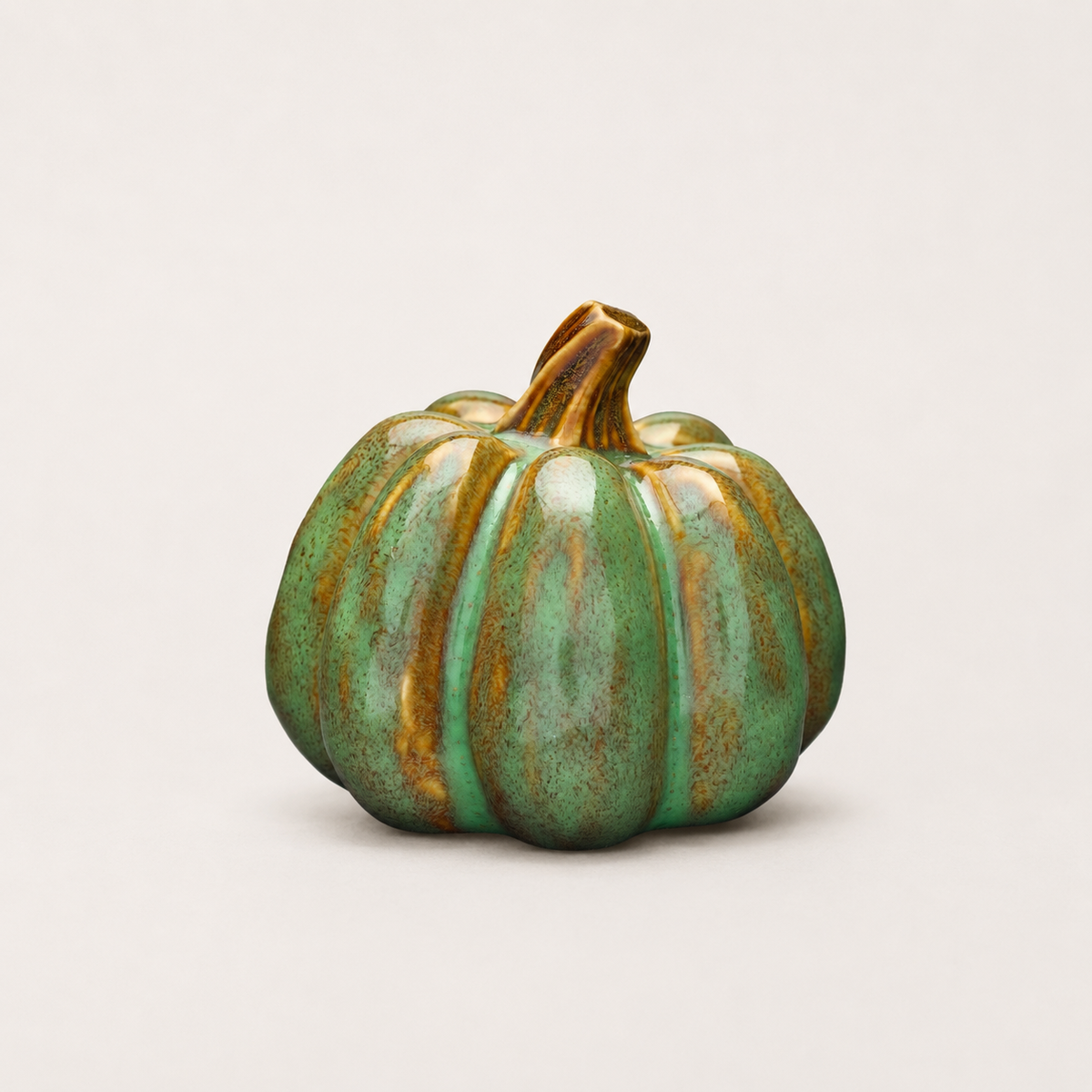 Green Stoneware Pumpkin