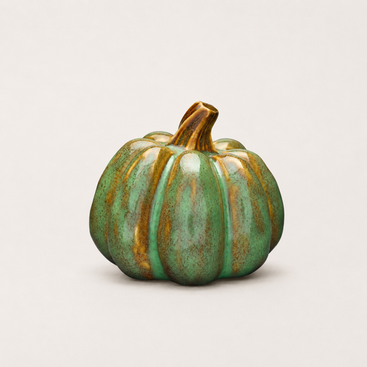 Green Stoneware Pumpkin