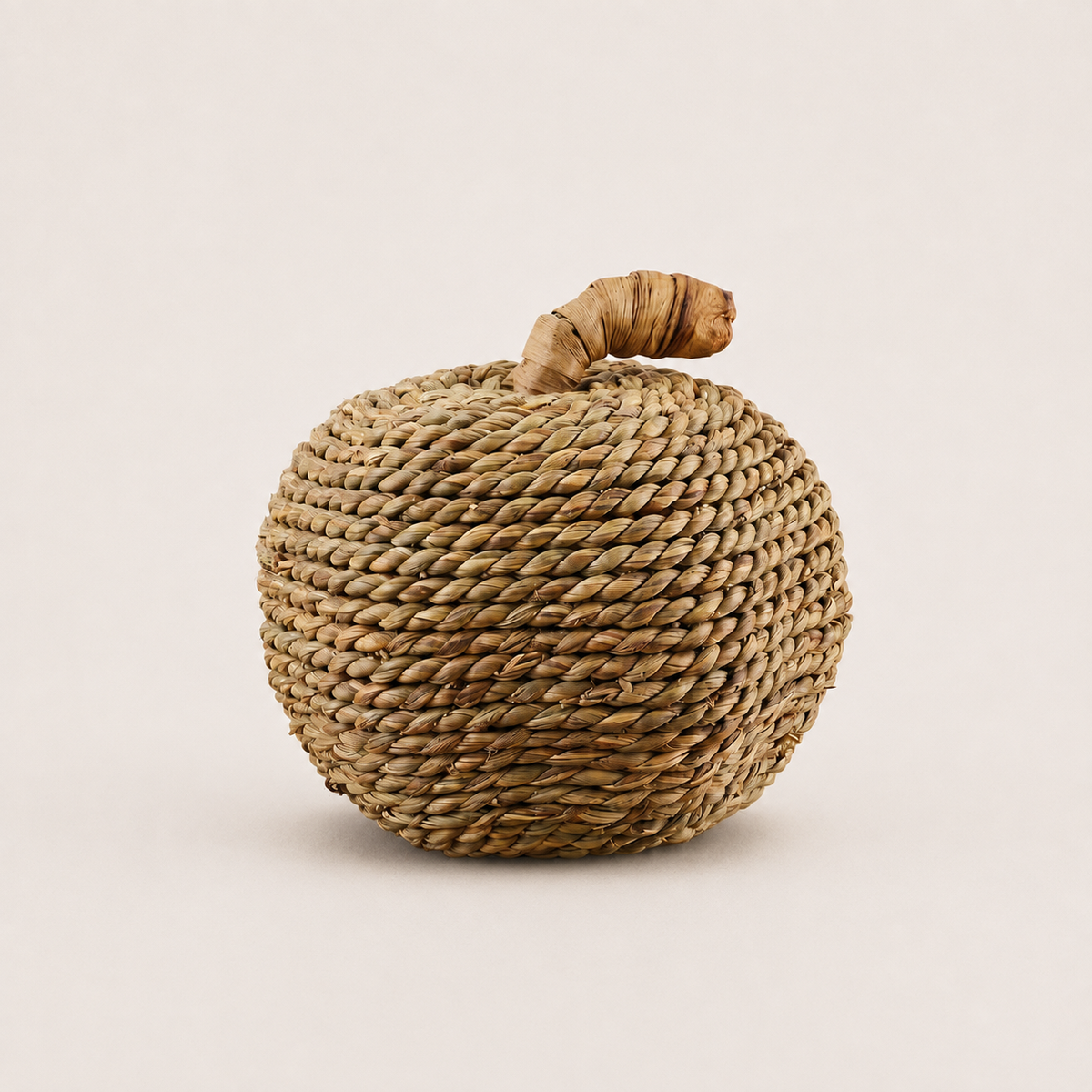 Natural Straw & Rope Pumpkin