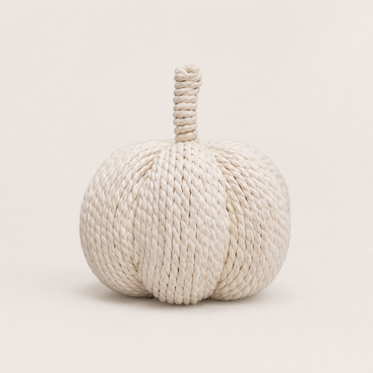 Large White Rope Pumpkin