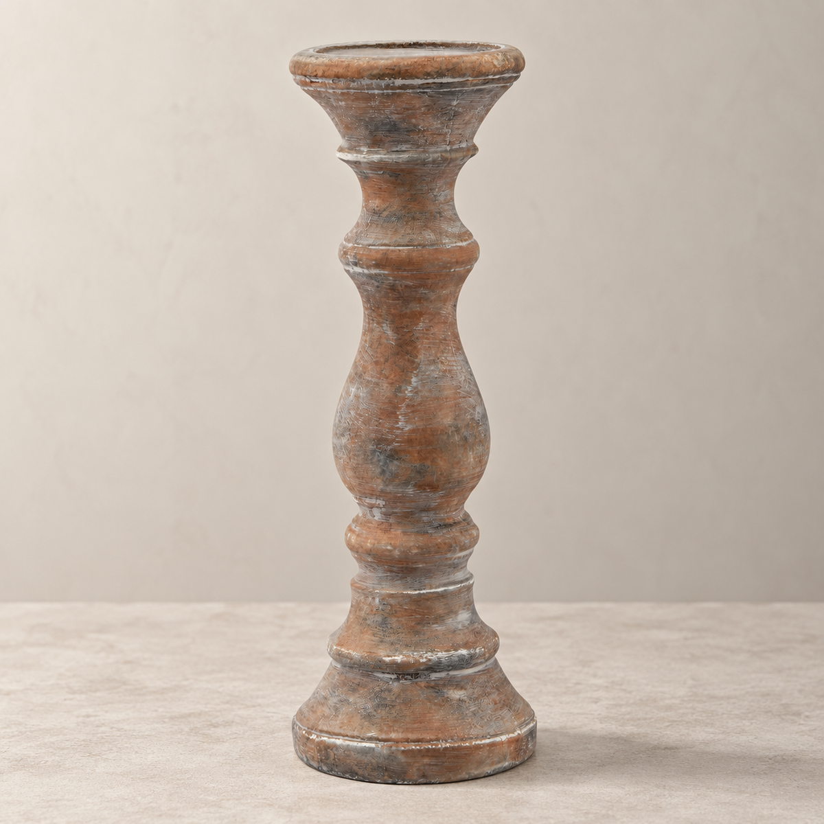 Brown Column Candle Holder – Tall