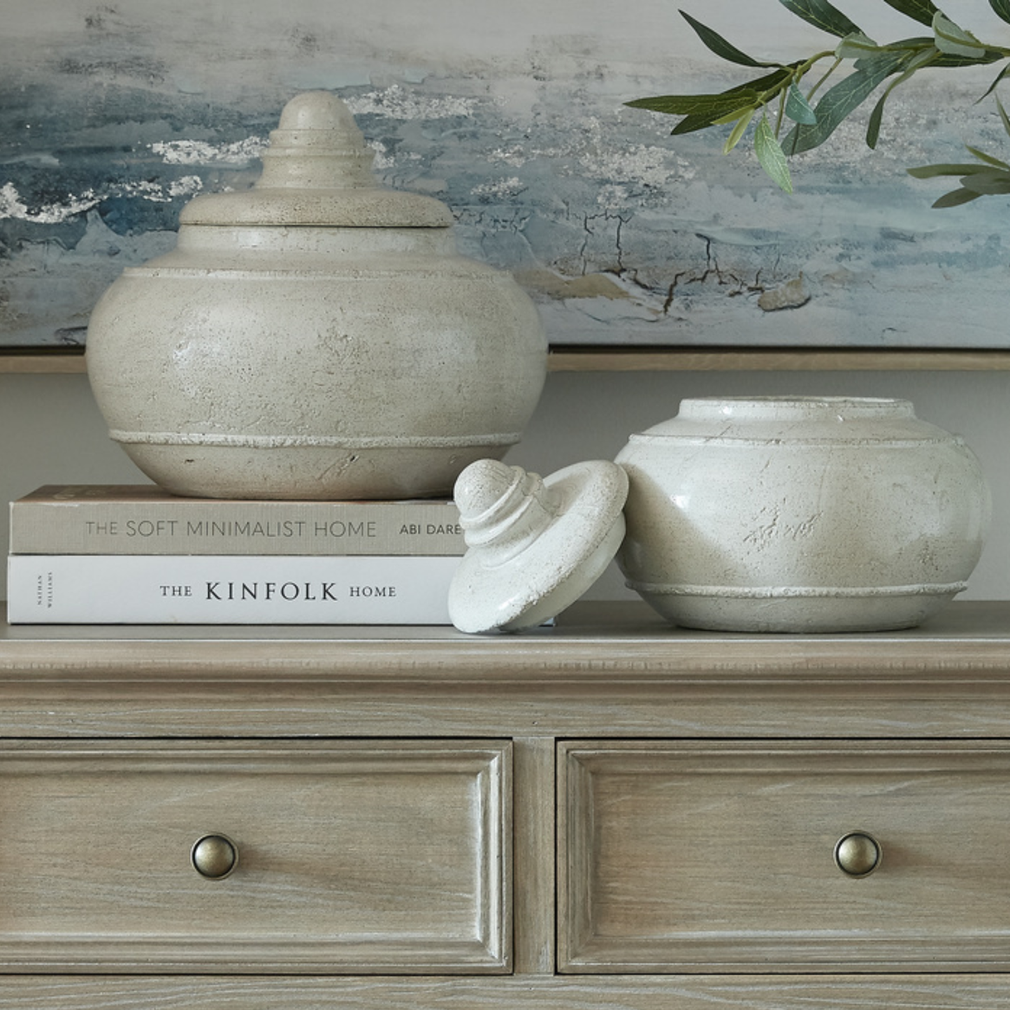 Tarn Ceramic Pot with Lid – Medium & Large