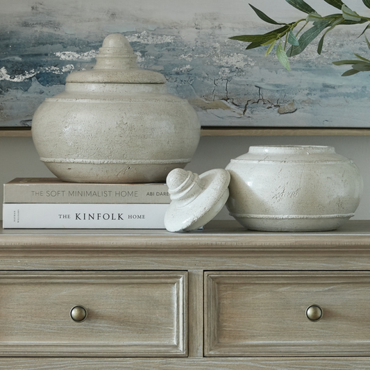 Tarn Ceramic Pot with Lid – Medium & Large